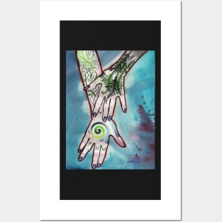 pnw tattooed hands Posters and Art